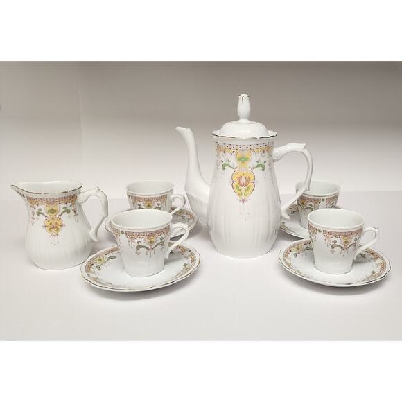 Other - Vintage 1950s China Teacup/Saucers & Creamer Set